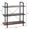 Costway 3-Tier Bookshelf Industrial Bookcase Display Shelf Storage Rack Rustic Brown